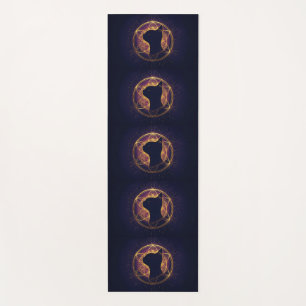 Mystic Feline Within the Sacred Circle Yoga Mat