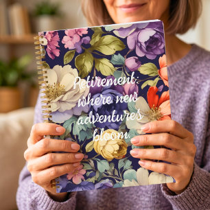 Mystic Flowers Custom Retirement Gifts for Her Mom Notebook
