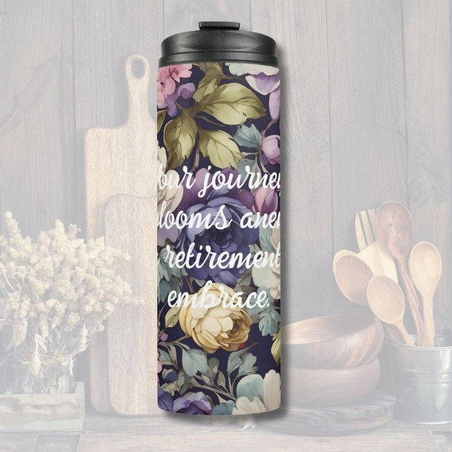 Mystic Flowers Custom Retirement Gifts for Her Mom Thermal Tumbler (Mystic Flowers Custom Retirement Gifts for Her Mom)
