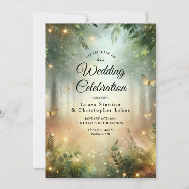 Mystic Forest Meadow Magic Invitation (Front)