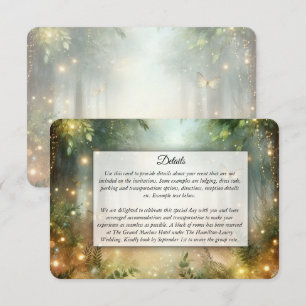 Mystic Forest Meadow Magic Wedding Enclosure Card