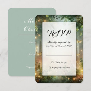 Mystic Forest Meadow Magic Wedding RSVP Card