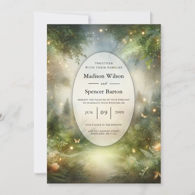 Mystic Forrest Meadow Magic Invitation (Front)