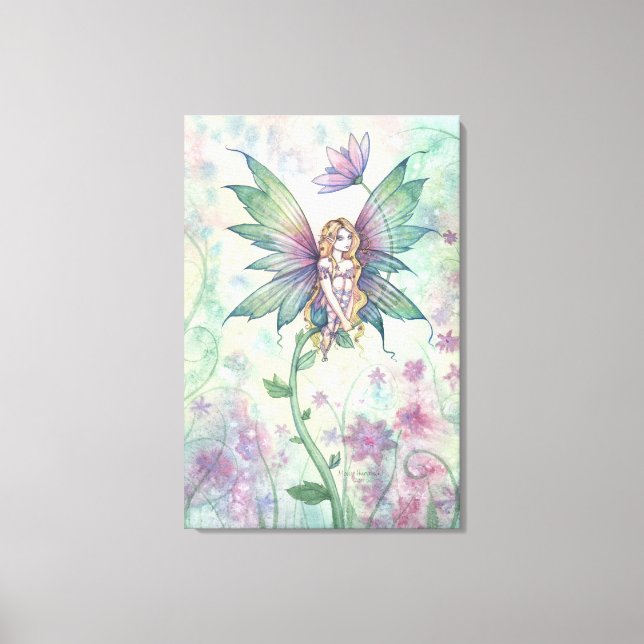 Mystic Garden Flower Fairy Wrapped Canvas Print (Front)
