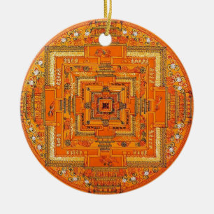 MYSTIC GLOW MANDALA CERAMIC ORNAMENT