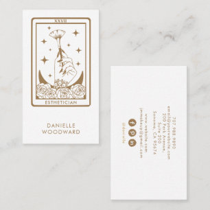 Mystic Gold Tarot Esthetician Branding Business Card