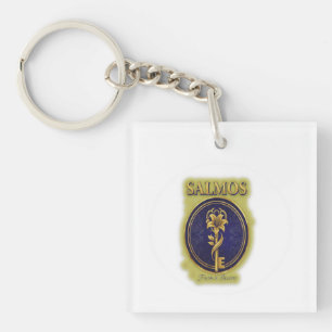 Mystic Golden Key & Bloom: Elegant Logo Design Keychain