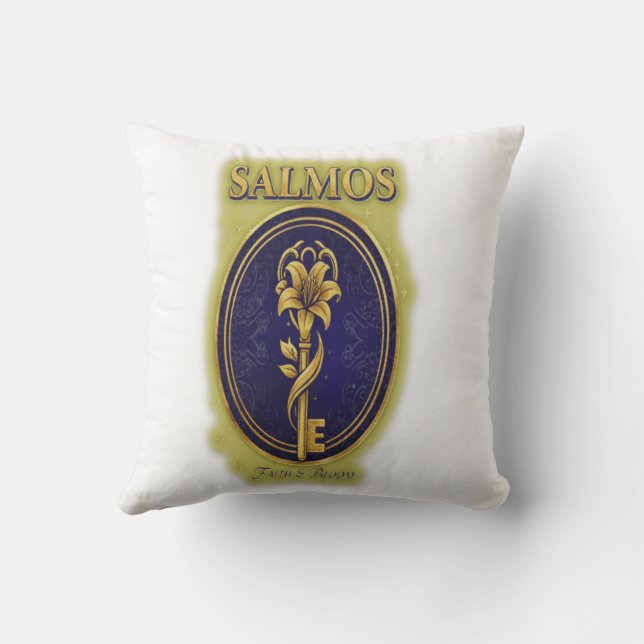 Mystic Golden Key & Bloom: Elegant Logo Design Thr Throw Pillow (Back)