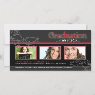 Mystic Goth Graduation Announcement (red)