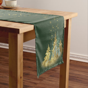 Mystic Green Forest Short Table Runner
