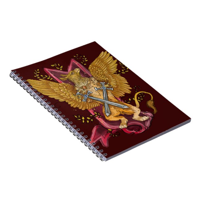 Mystic Gryphon with swords Notebook (Right Side)