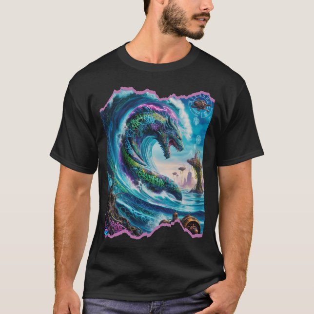 Mystic H2O Leviathan Rise Design T-Shirt (Front)