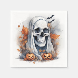 Mystic Halloween Ghost Art Napkin