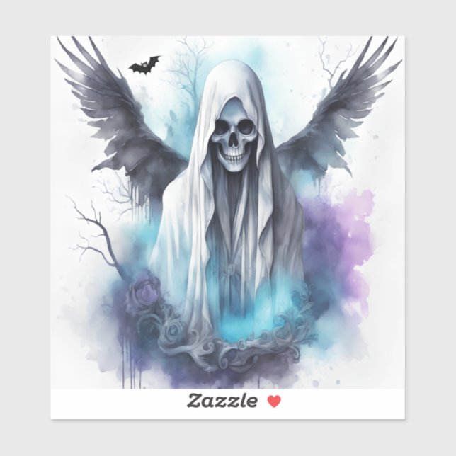 Mystic Halloween Ghost Gothic Watercolor Art  (Sheet)