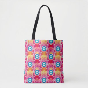Mystic hamsa: ornate seamless design. tote bag