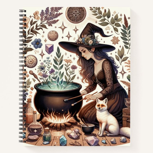 Mystic Herbalist: The Art of Witchcraft and Healin Notebook (Front)