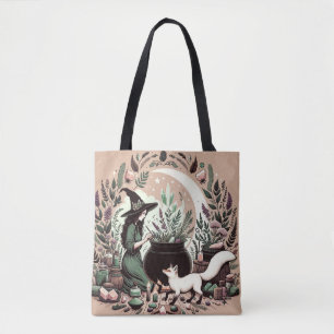 Mystic Herbalist: The Art of Witchcraft and Healin Tote Bag