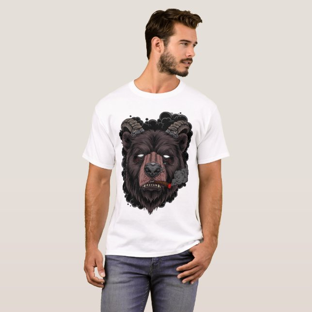 Mystic Horned Bear  T-Shirt (Front Full)