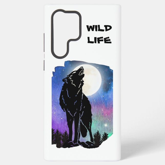 Mystic Howling Wolf Phone Case (Back)