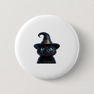 Mystic Kitty � Halloween Cat Classic T-Shirt 2 Inch Round Button