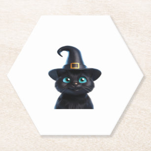 Mystic Kitty � Halloween Cat Classic T-Shirt Paper Coaster