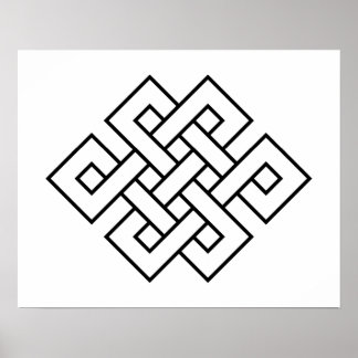 Mystic Knot - B&W 1 Poster