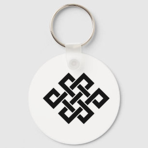 Mystic Knot - B&W 2 Keychain
