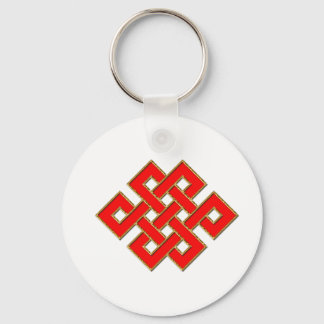 Mystic Knot - Red & Gold 1 Keychain