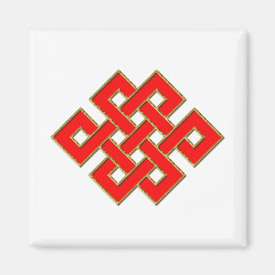 Mystic Knot - Red & Gold 1 Magnet