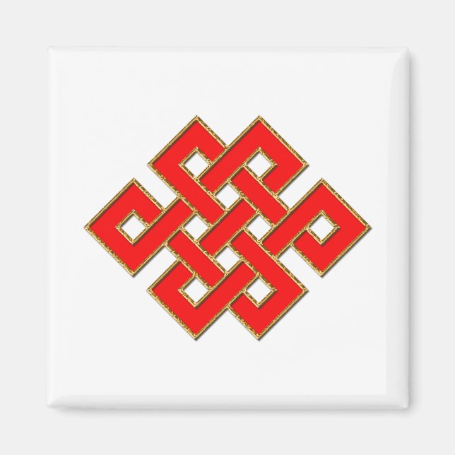Mystic Knot - Red & Gold 1 Magnet (Front)