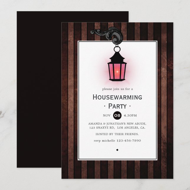 Mystic Lantern Housewarming Party Invitation (Front/Back)