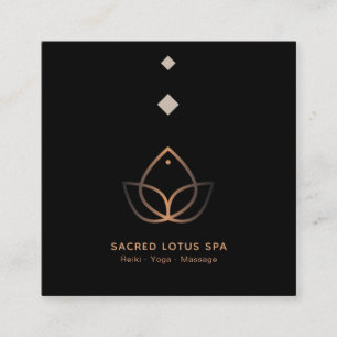 *~* Mystic Lotus Shaman Sacred Geometry Alchemy Square Business Card