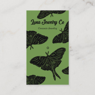 Mystic Luna Moth Bijoux Carte de visite