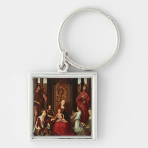 Mystic Marriage of St. Catherine and Other Saints Keychain