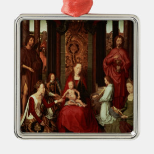 Mystic Marriage of St. Catherine and Other Saints Metal Ornament