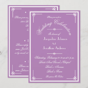 Mystic Mauve All In One RSVP Email Website Wedding Invitation