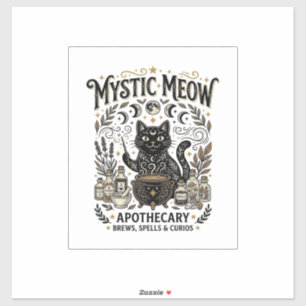 Mystic Meow Cat Witchy Mystic Apothecary Cat Vinta