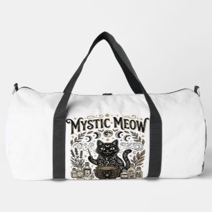 Mystic Meow Cat Witchy Mystic Apothecary Cat Vinta Duffle Bag