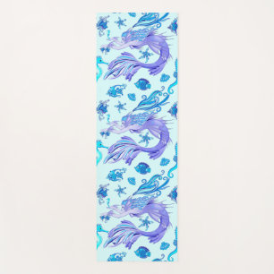Mystic Mermaid Fairy Purple Creature Ceramic Tile Yoga Mat