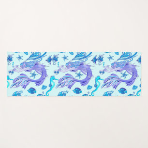 Mystic Mermaid Fairy Purple Creature Ceramic Tile Yoga Mat