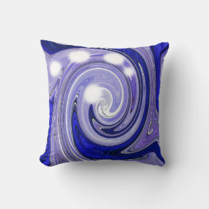 Mystic message blue throw pillow