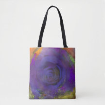 Mystic Midnight Rose Tote Bag