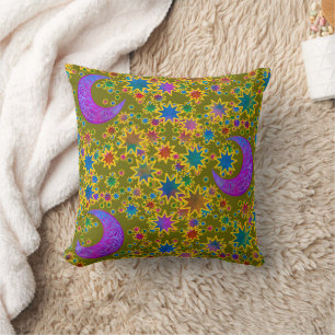 Mystic Moon Harvest Throw Pillow