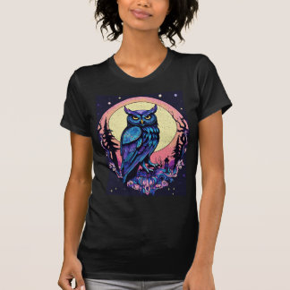 Mystic Moon Owl TShirt Enchanting Nocturnal Style