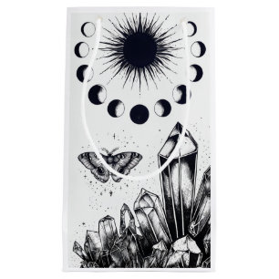 Mystic Moon Phases and Crystals Small Gift Bag