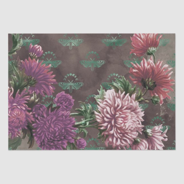 Mystic Moon Phases Moth Tissue Paper (Front)