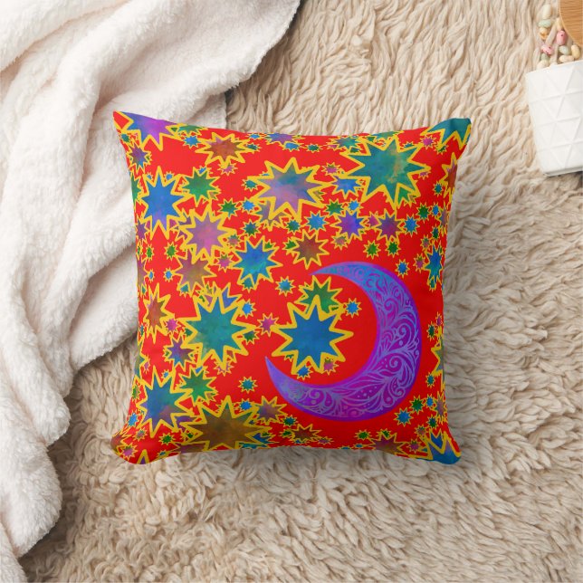 Mystic Moon Solar Heat Throw Pillow (Blanket)