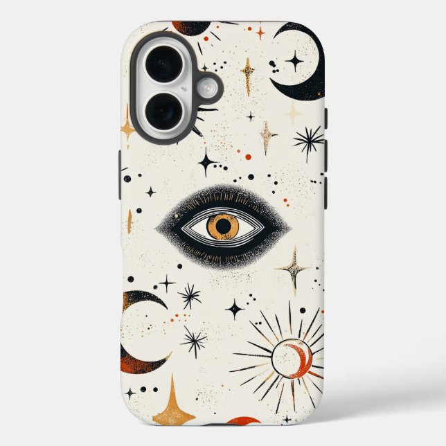 Mystic Moon & Stars Boho Phone Case  (Back)