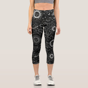 Moon Phases Star Noir Leggings With Black Mystique Side Panels and Silver  Moons 157871 -  Canada