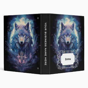 Mystic Moon Wolf Guardian Binder